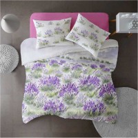 Lenjerie de pat dublu din Bumbac 100% Ranforce - Lavender - 4 piese